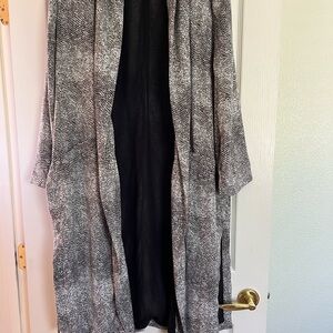 BB Dakota for Anthropologie Printed Longline Jacket - Kimono Cardigan